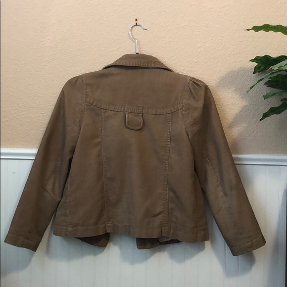cute brown corduroy silk lined jacket - Picture 2 of 8